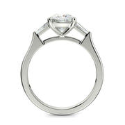 Emma Cushion Cut Trilogy 3 Stone 4 Prong Claw Set Engagement Ring Setting - Nivetta